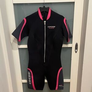 Cressi Playa Women's Black and Pink Shorts Wetsuit, size XL / 5